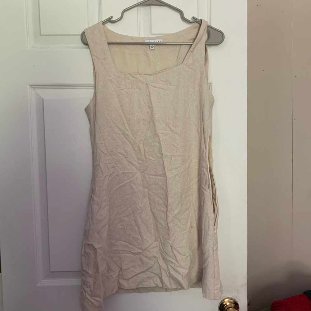 Sleeveless Cream Dress